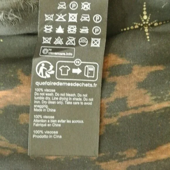 NEW ALLSAINTS Celia animal-print woven scarf One Size #2028 - Picture 6 of 6